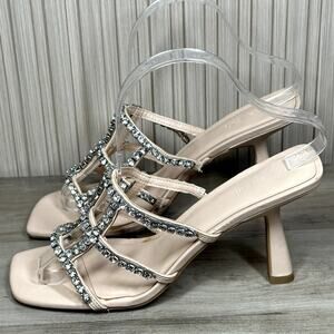 Open Edit Eddaphne Crystal Strappy Sandals Women’s Size 9M